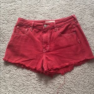 red denim pacsun shorts 🧚‍♀️